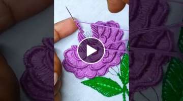 Beautiful Flower Stitching By Hand #shorts