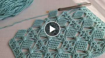 Wow!. Amazing! Super Easy 3D how to make eye catching crochet/Everyone who saw it loved it.Muhte...